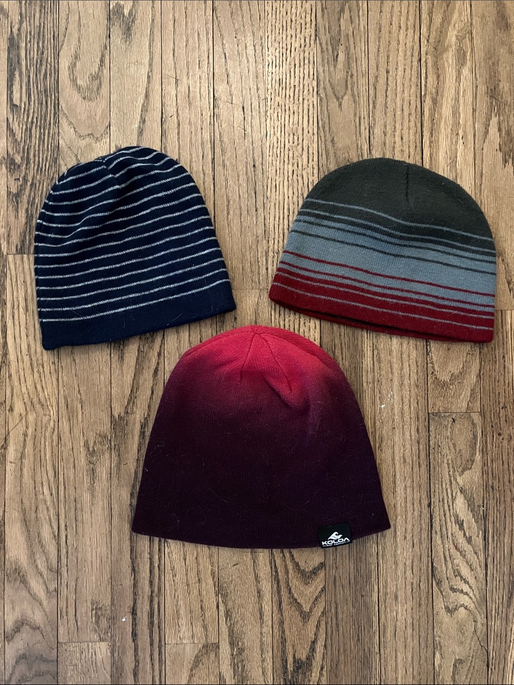 Trio of Knit Beanies for Men or Women